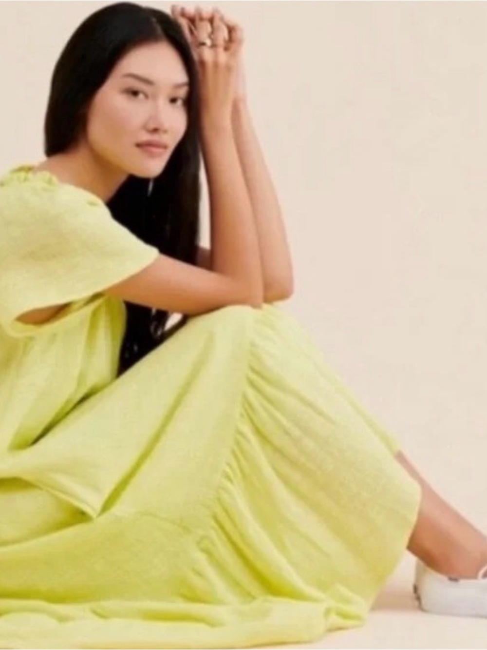 Anthropologie Maeve Selah High-Low Maxi Ruffle-Hem Dress - Size Medium